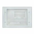 Swe-Tech 3C Recessed Low Voltage Mid-Size Plate w/ Duplex Receptacle, White FWT45-0071-WH